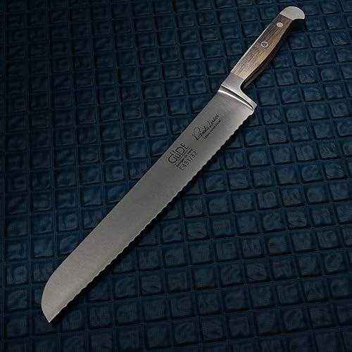 Miniatura 5 de Güde Alpha Barrel Series Cuchillo de pan de acero inoxidable con mango de roble, 12.5 pulgadas
