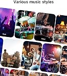 New Upgraded Virtual Air Drum Sticks, 3D Motion Sensing RGB Electronic Drum Set with Built-in Speaker, Pedals & Bluetooth Adapter, 8 Built-in Sounds Portable Drum Kit Gift for Kids Adults Home Party
