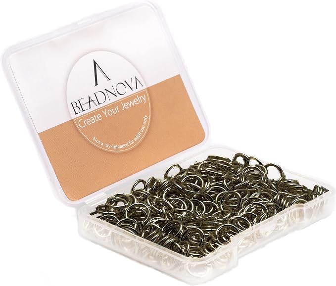 BEADNOVA 8mm Open Jump Rings Copper Jump Rings for Jewelry Making and ...