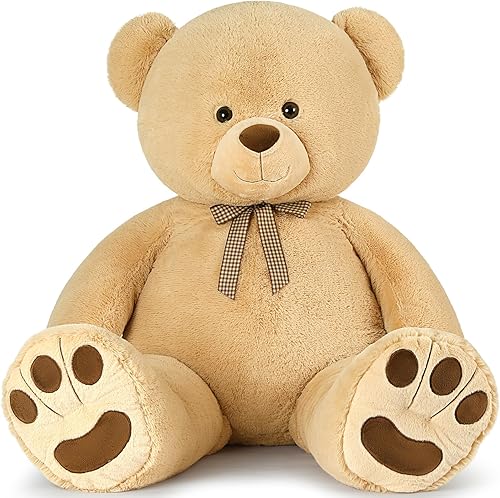 Miniatura 7 de MaoGoLan Oso de peluche gigante, animal de peluche grande de 51 pulgadas con almohada de corazón rojo para el día de San Valentín, dulce romántico