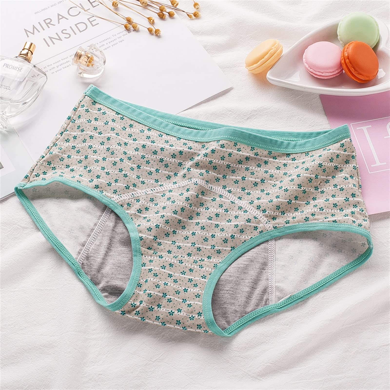 Höschen Bikini Slip 6 teile/los Monatszeit Unterwäsche Frauen Cartoon Höschen Sexy Damen Kontinuität Sanitär Physiologische Unterwäsche Beweis