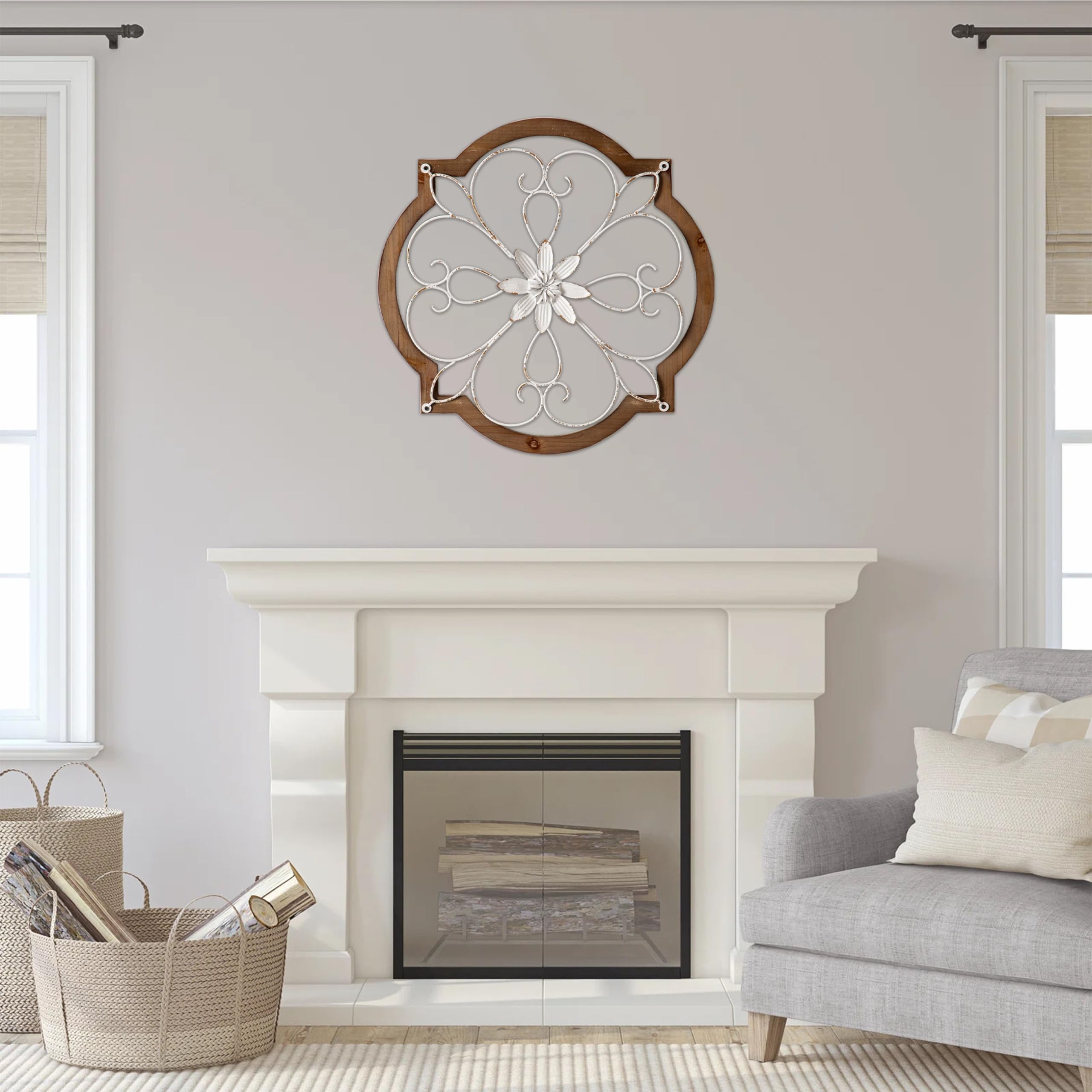 Amazon.com: Sintosin Vintage Wrought Iron Wall Decor 22