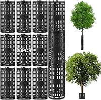 FELISTORY 20 Pack Tree Trunk Protectors - 15" Expandable Mesh Guards for Saplings, Vines, Bark from Animals, Trimmers & Mowers