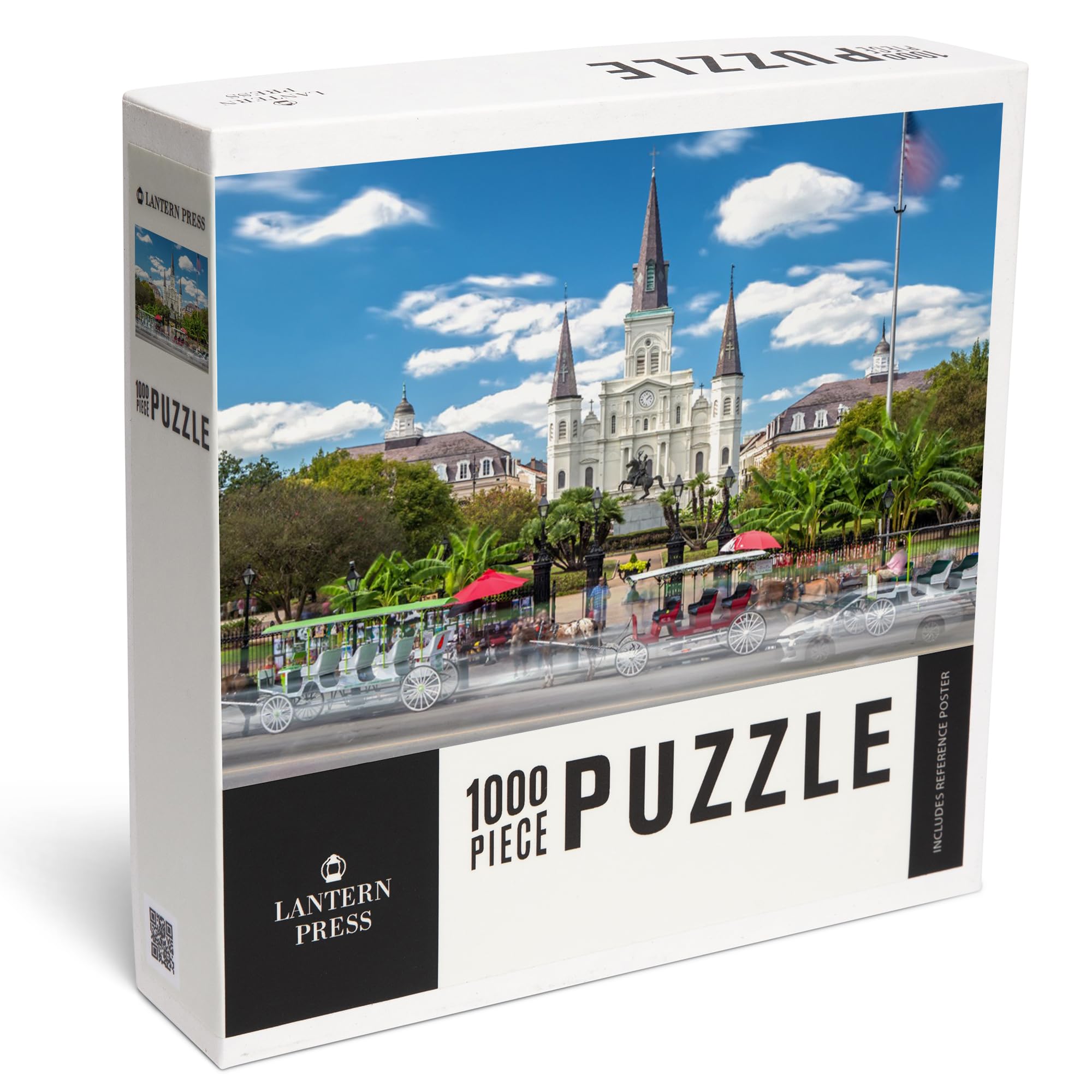 Lantern Press New Orleans, Louisiana, St. Louis Cathedral 1000 Piece Jigsaw Puzzle for Adults, Made in USA with Reference Poster
