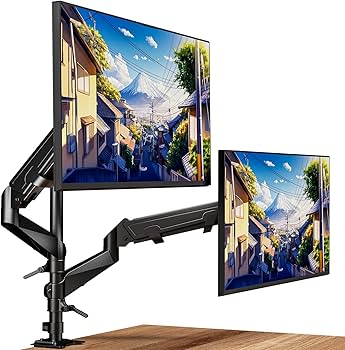 Amazon.co.jp: ロボロビン デュアルモニターアーム 2画面 安定性UP 15