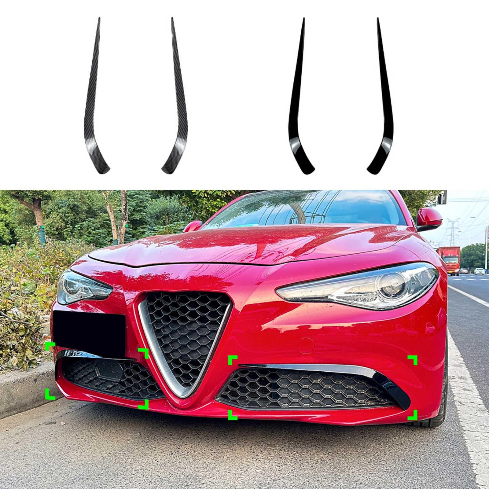 Spoiler Frontale Auto per Alfa Romeo Giulia Standard Edition 2015-2022, Paraurti Anteriore Auto con Spoiler Rinforzato Coltello da Vento Anticollisione,Carbon Fiber