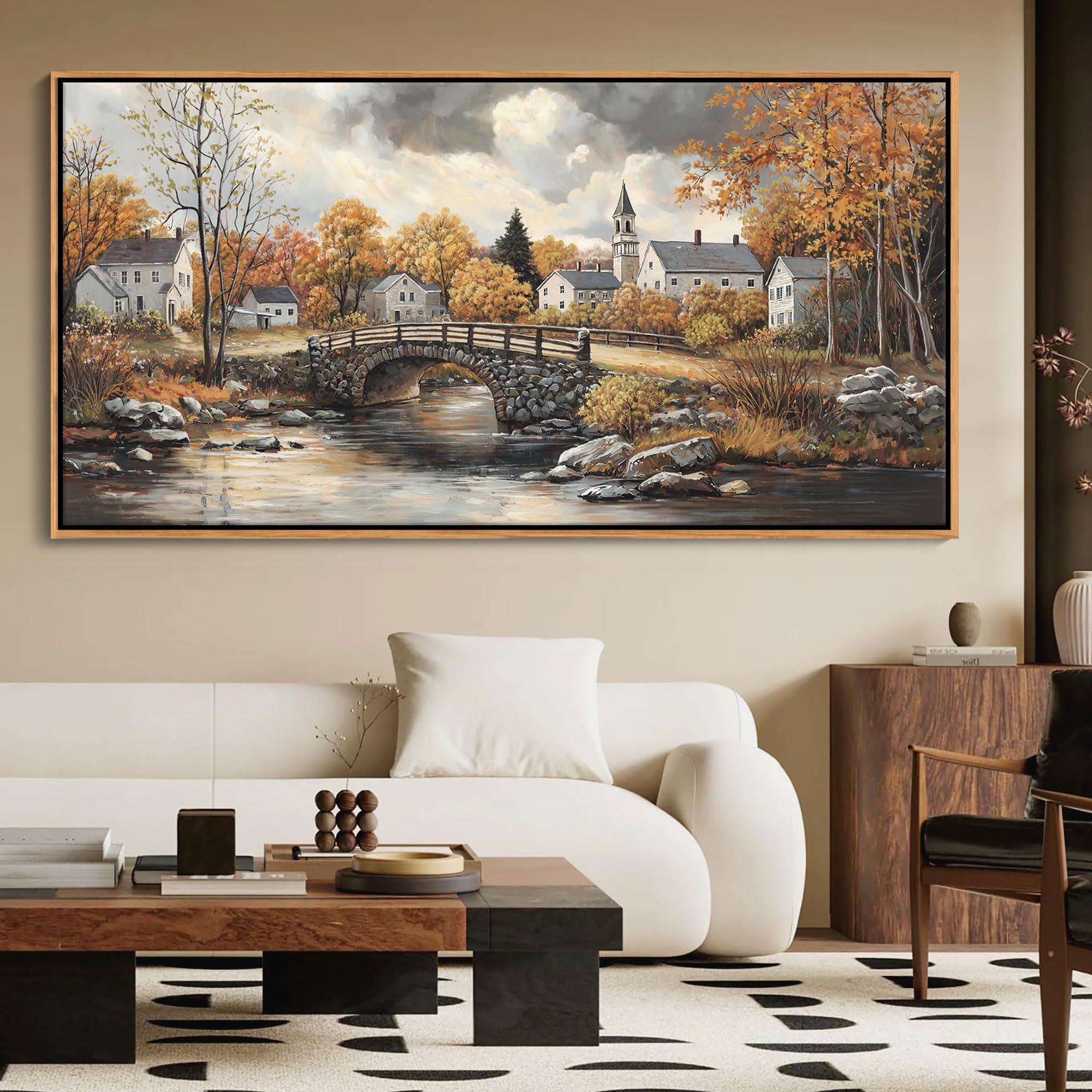 Amazon.com: Canvas Wall Art for Living Room - Bridge Paintings