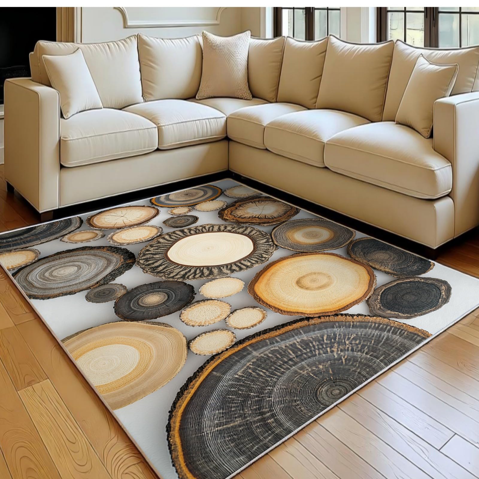 Tapis enfant antidérapant et doux 180x270 cm marron pour le salon