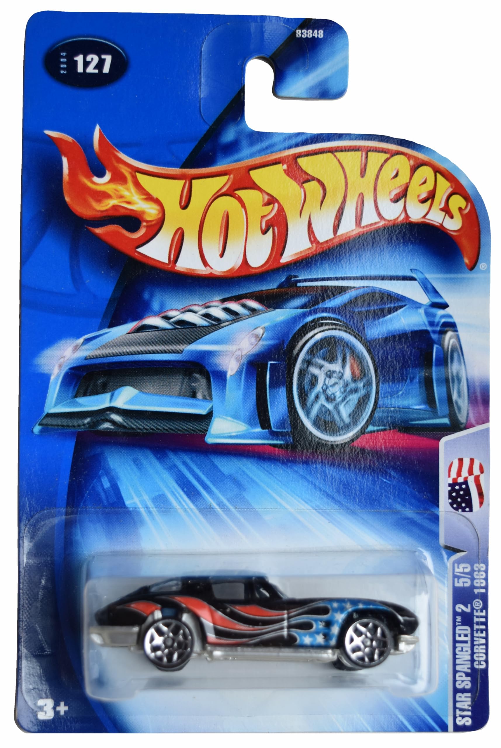 Amazon.com: Hot Wheels Corvette 1963, Star Spangled 2 5/5 [Black