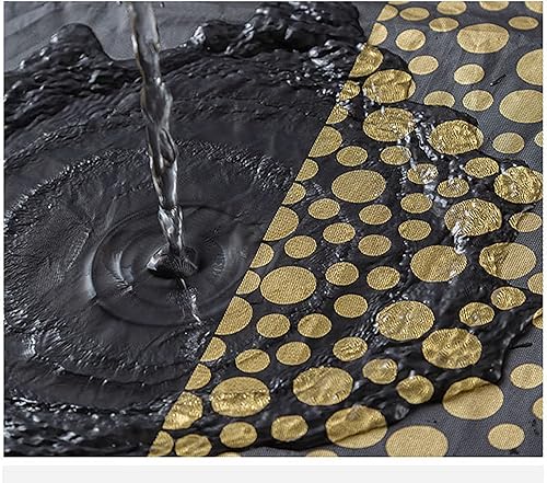 Miniatura 5 de YIKANGHENG 2 manteles desechables de plástico con estampado de puntos, mantel de 108 x 54 pulgadas, para fiesta, baile y picnic (negro)