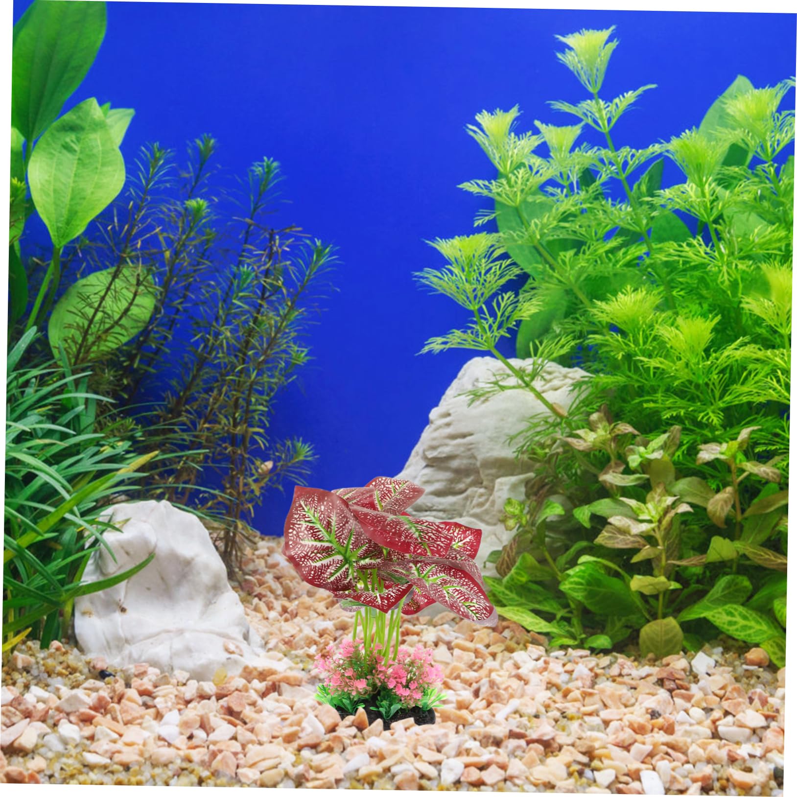 Yardwe 2stücke Künstliche Wasserpflanzen Für Aquarien Dekoration Pflegeleichte Aquarienpflanzen Aus Kunststoff Für Fischbecken Und Aquarienlandschaft Simulation Pflanzen Für