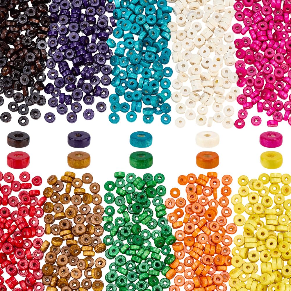 Perles en bois colorées de 10mm pour animer vos ateliers créatifs de bracelets d'amitié