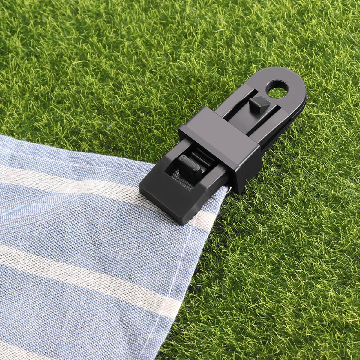 UKCOCO Clips para Tiendas de Campaña Resistentes al Viento, 30 Unidades, Negro