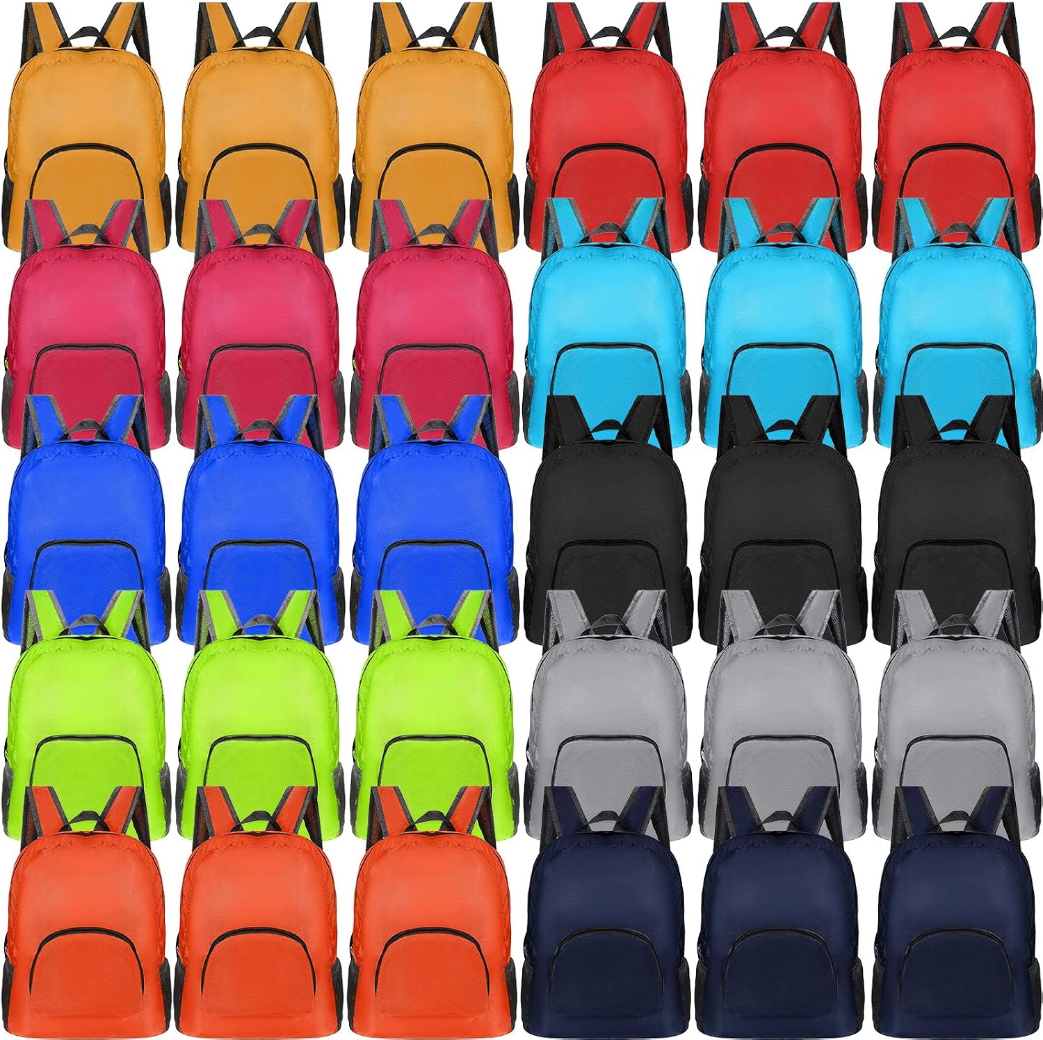 Sherr 30 Pack Backpacks, Bulk Classic Book Bags Lightweight Backpack Bookbags Back Packs Adults Outdoor Travel(Vibrant Colors)