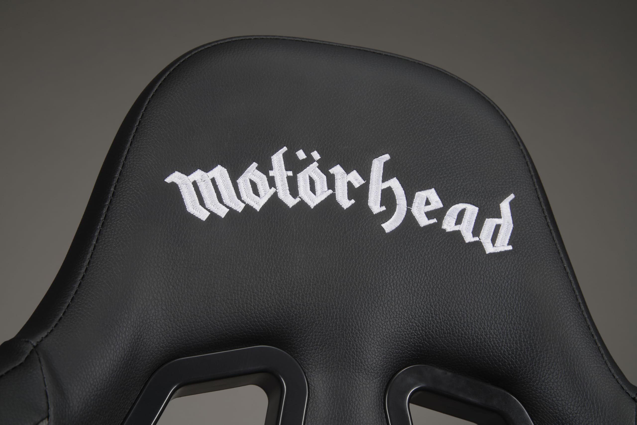 Subsonic Motorhead Sedia da Gioco o da Ufficio, Sedia Gaming Adulti, Seduta Confortevole, Poggiatesta Integrato, Braccioli e Altezza Regolabili, Schienale Ergonomico, Nero