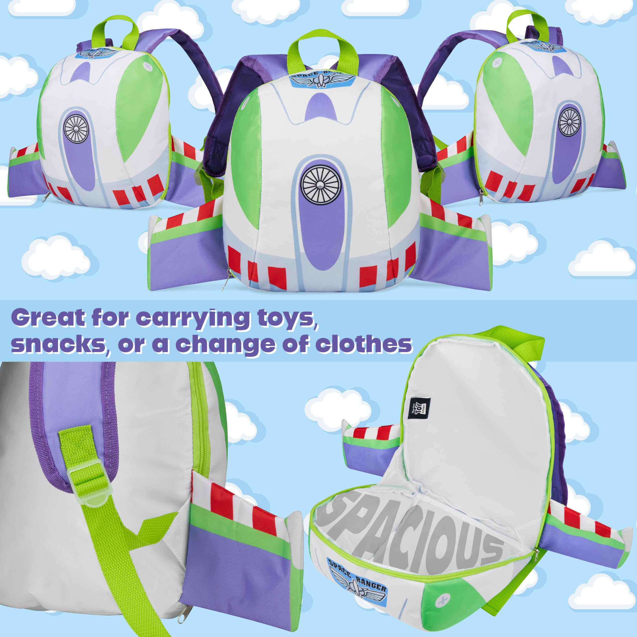 Disney Toy Story Zainetto Bambino Buzz Lightyear 3D Ali Zaino Scuola Asilo Viaggio Gite Giorno Idee Regalo Bambini