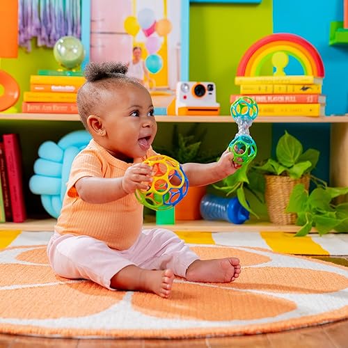 Miniatura 3 de Bright Starts Easy-Grasp Oball Bundle Set de regalo - Agarra el día, juguetes de pelota y sonajero, paquete de 2, sin BPA, unisex, recién nacido +