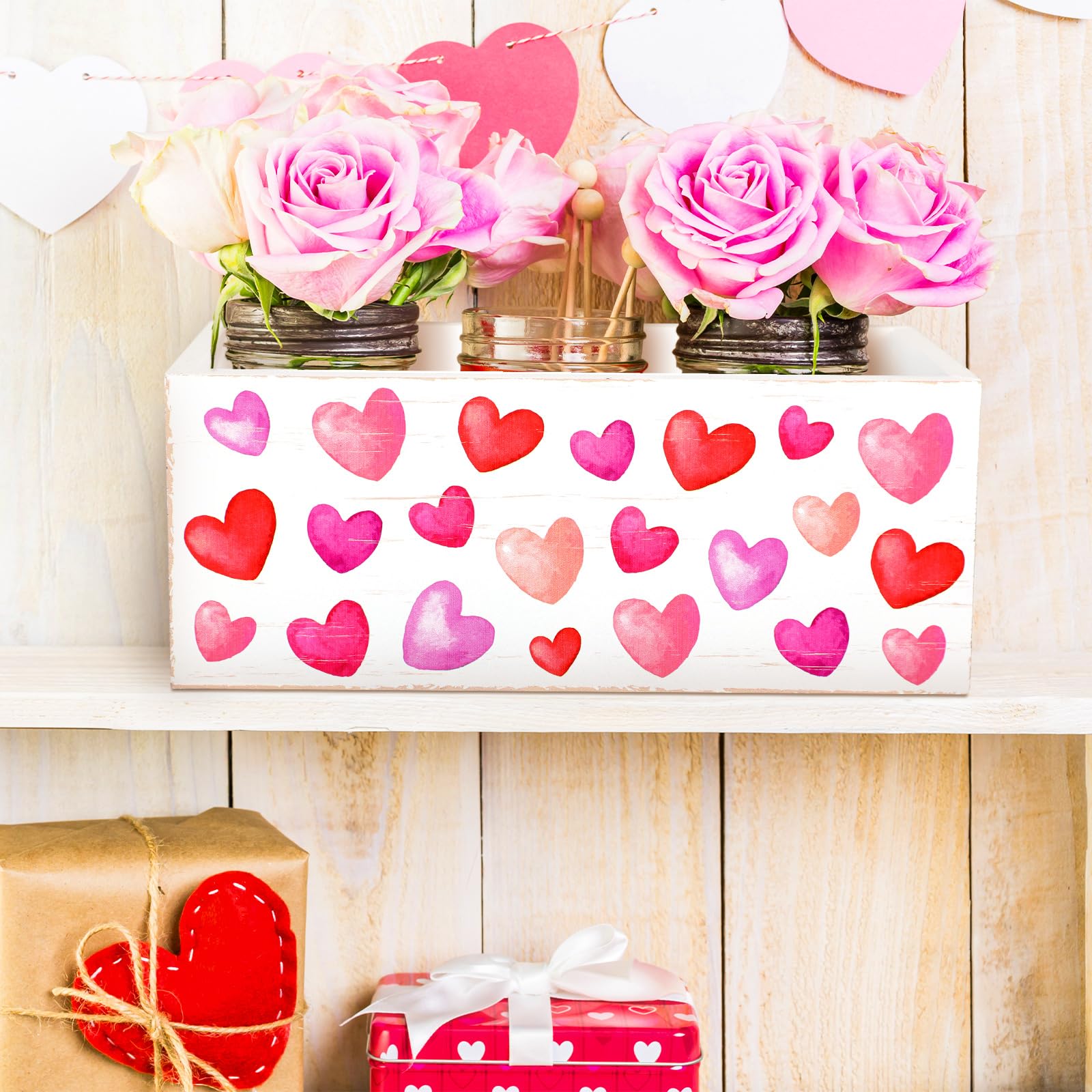 Sintuff Valentine's Day Candy Dish Valentines Bowl Pink Heart As