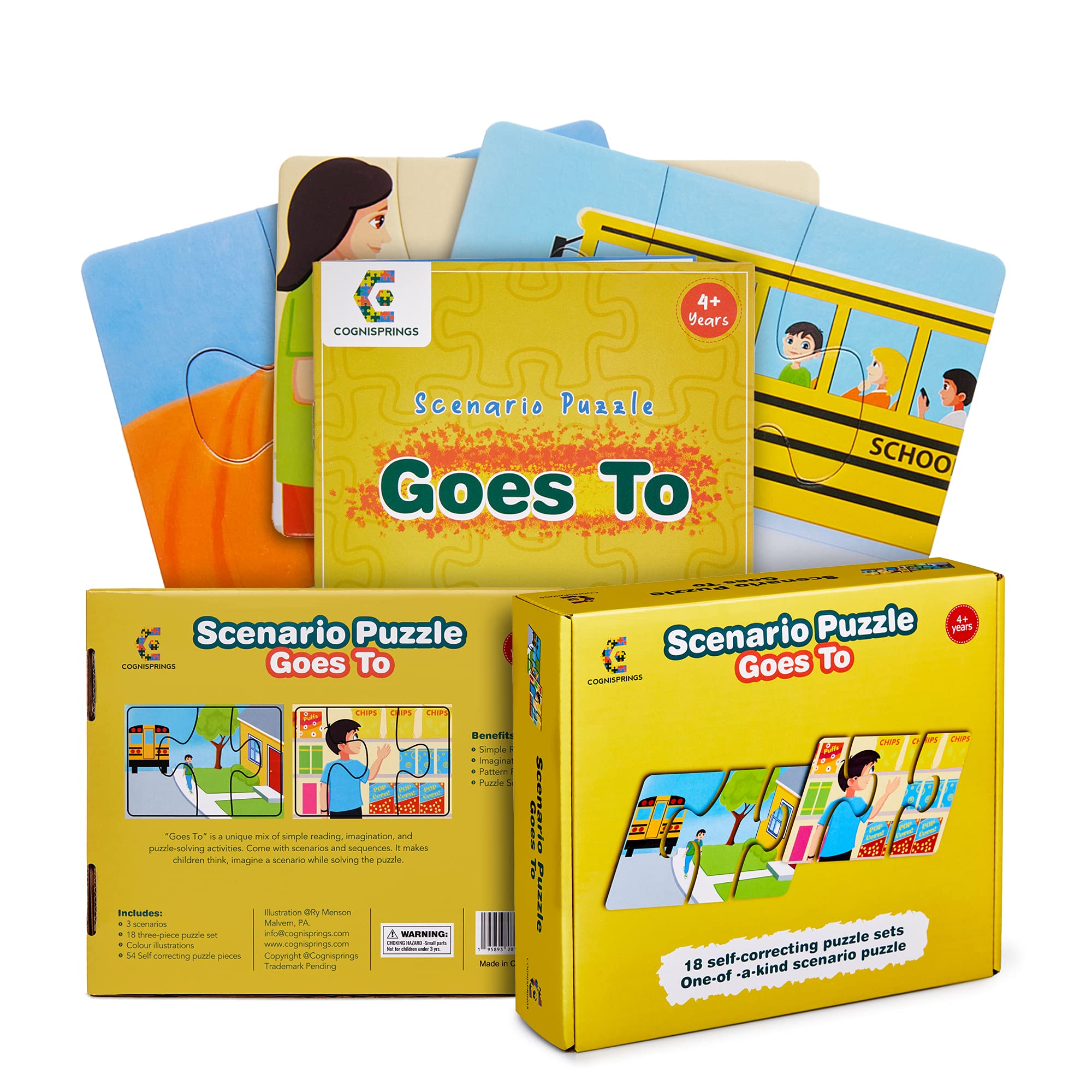Goes to - Scenario Puzzle - Preschool Learning Activities - Homeschool Games - Toddler Puzzles for Kids Ages 4-8 by Cognisprings