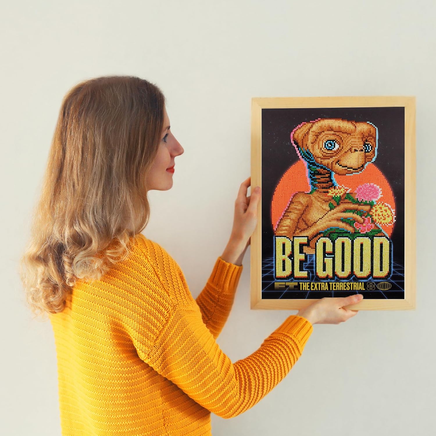 DIAMOND DOTZ Kit - E.T. Be Good - Diamond Painting Kit for Adults - Diamond Art Painting of E.T. the Extra-Terrestrial - Movie Diamond Painting