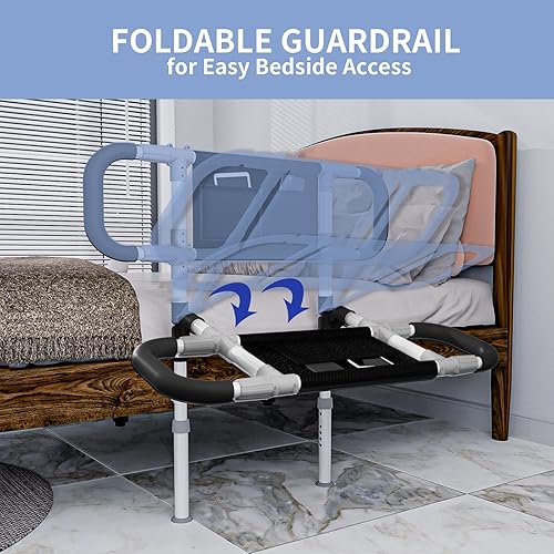 Miniatura 3 de Barras de apoyo ajustables para cama individual, queen, king, debajo del colchón, barandillas de bastón de cabecera para personas mayores,