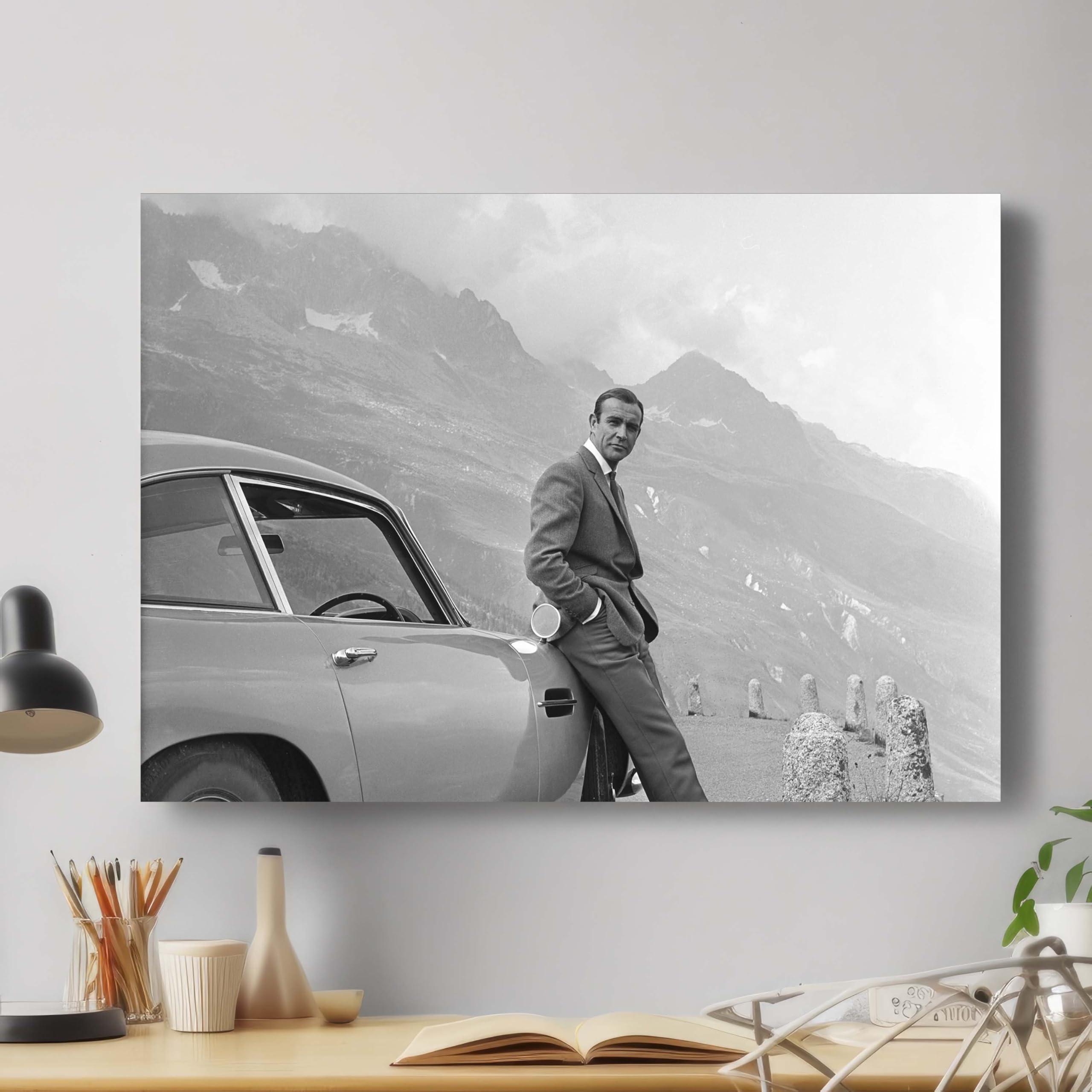 Poster Close Up Bond | Sean Connery E Aston Martin | 91,5 X 61 Cm | Multicolore | James Bond - 2
