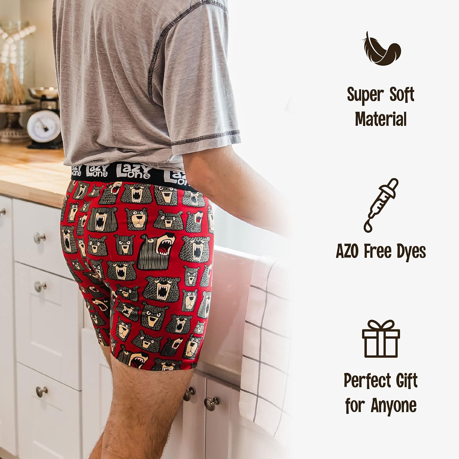 Lazy One Funny Boxer Briefs for Men, Underwear for Men, Gag Gifts For Men - Image 6