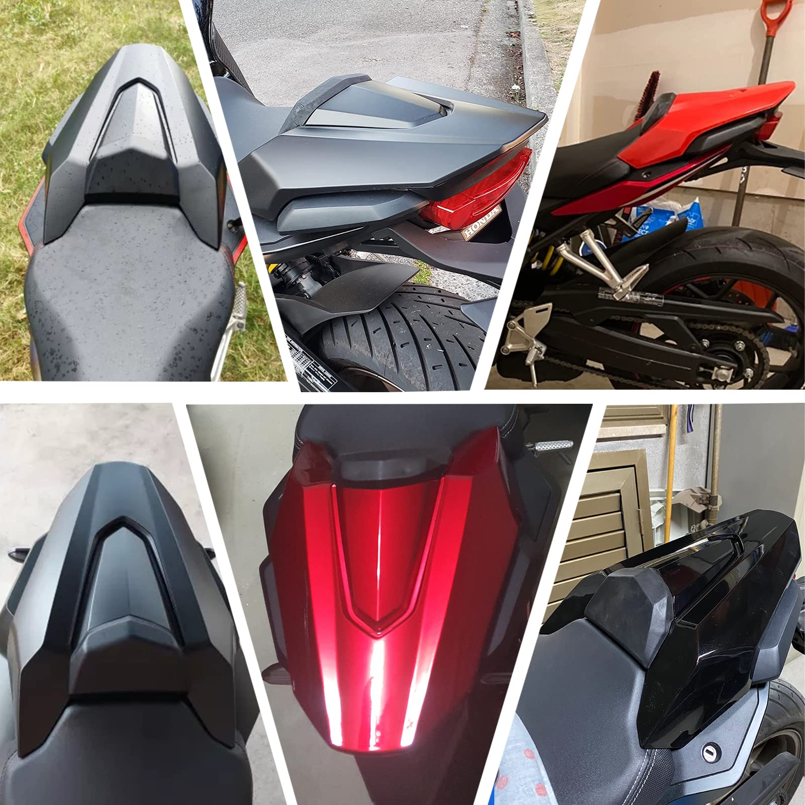 Cubierta de carenado para Asiento de Pasajero Trasero, Compatible con HO-NDA CB650R CBR650R CB 650R CBR 650R CB 650 R CBR 650 R, Accesorios 2019 2020 (Negro Mate)