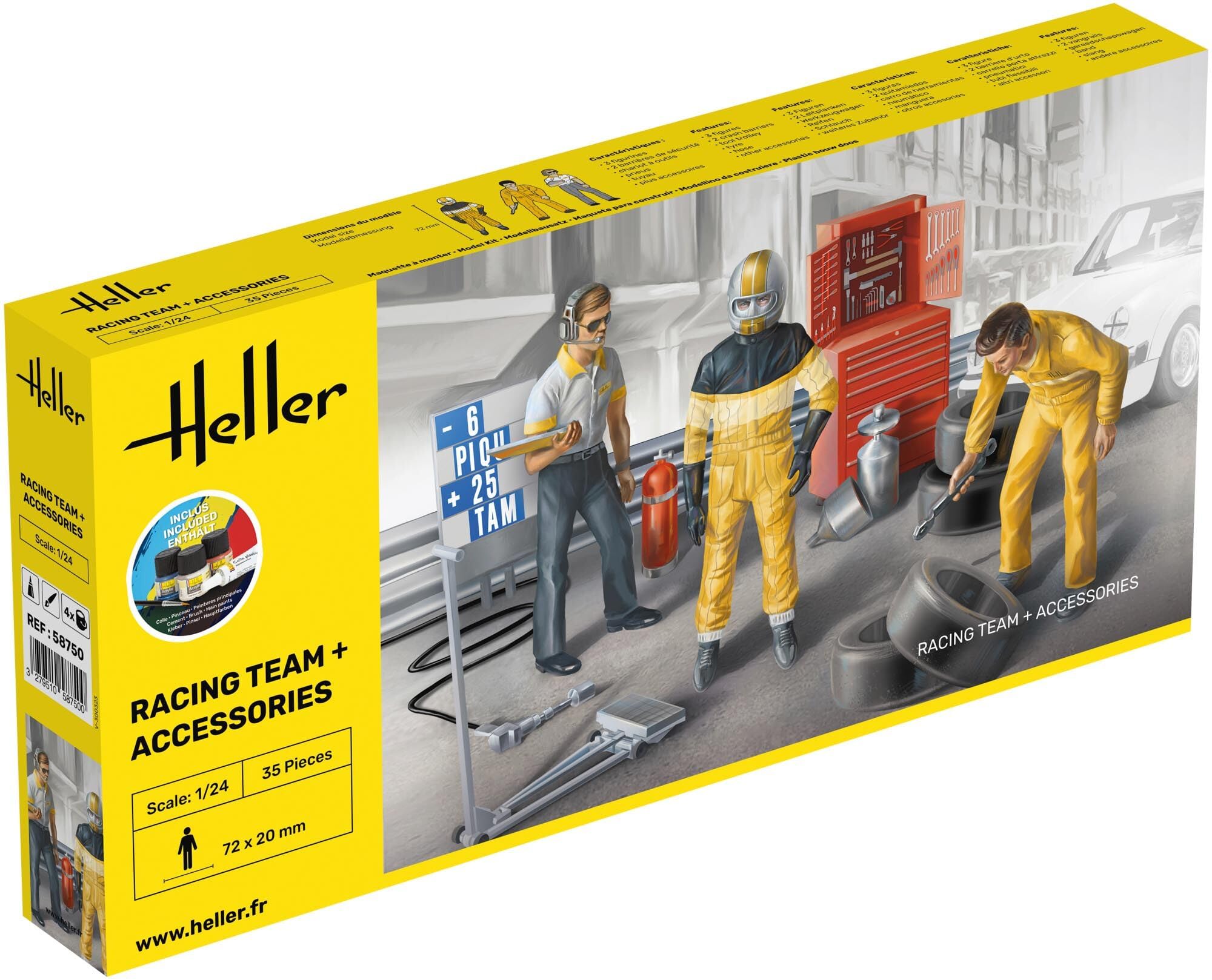 Heller - 1/24 Starter KIT Racing Team (6/23) *
