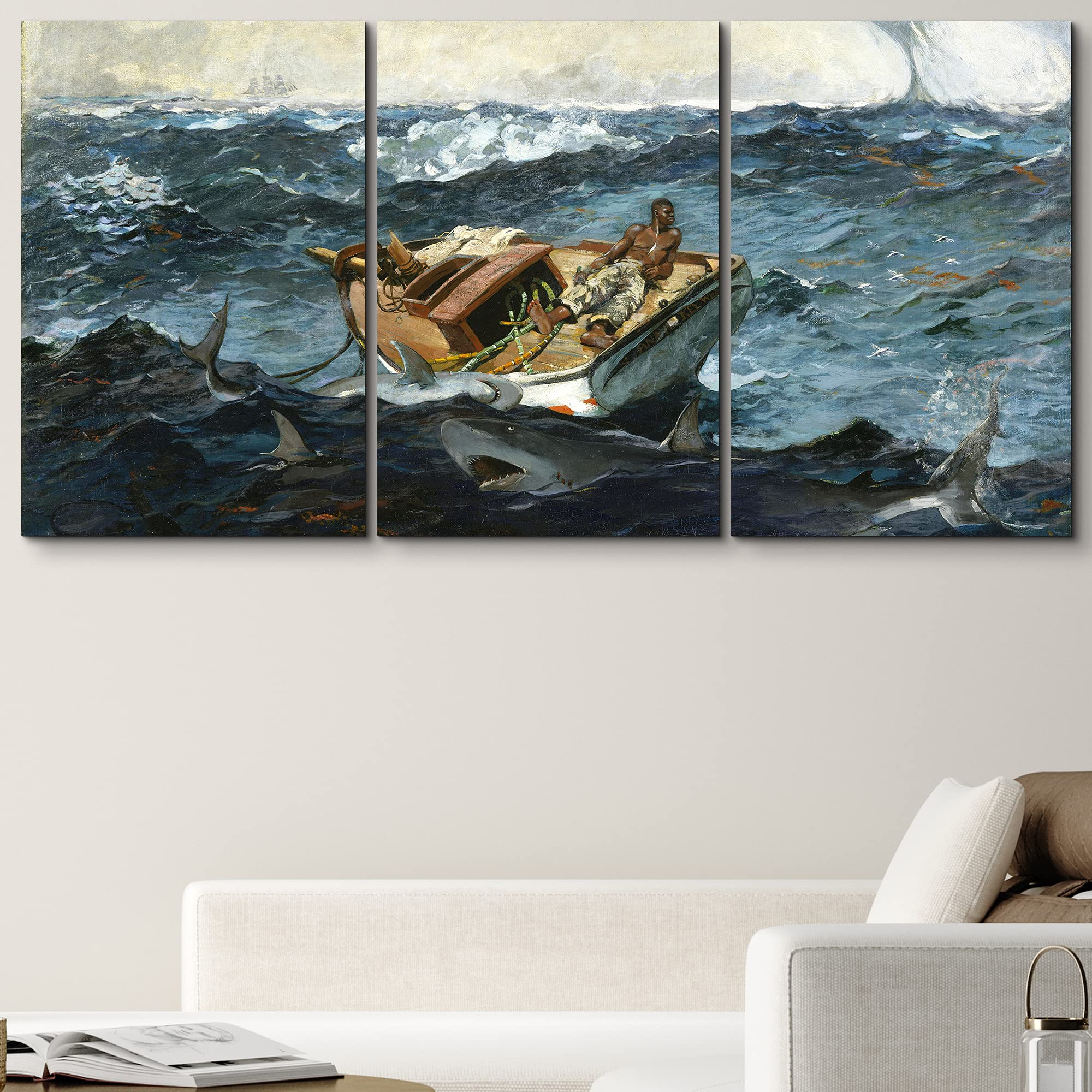 Amazon.co.jp: wall26 3ピースキャンバス壁アート – 有名な絵画