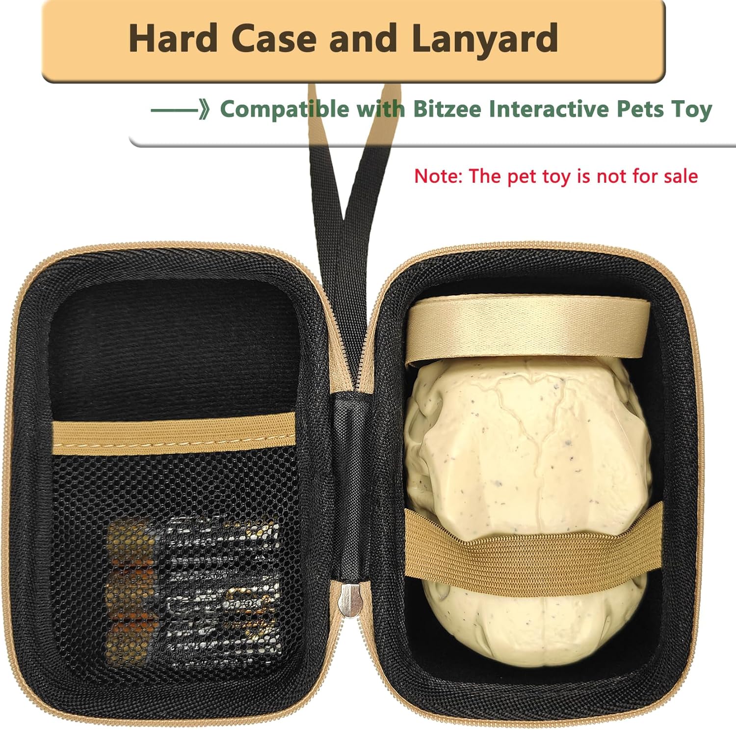Case for Bitzee Dinosaur Toy Digital Pet, Storage box for Jurassic World Bitzee Dinosaur Digital Pet Accessories (Hard Case and Carrying Strap)