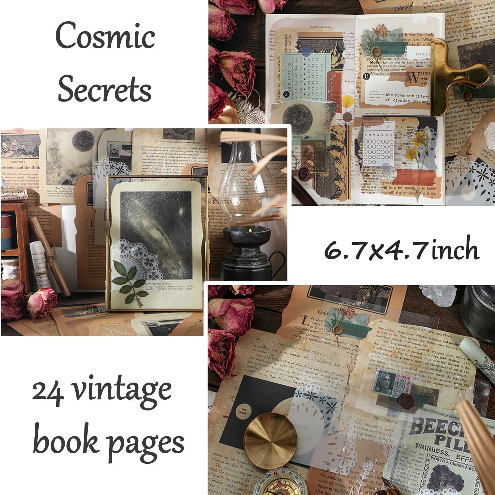 Dark Academia Scrapbook Kit - 125 Pcs -3