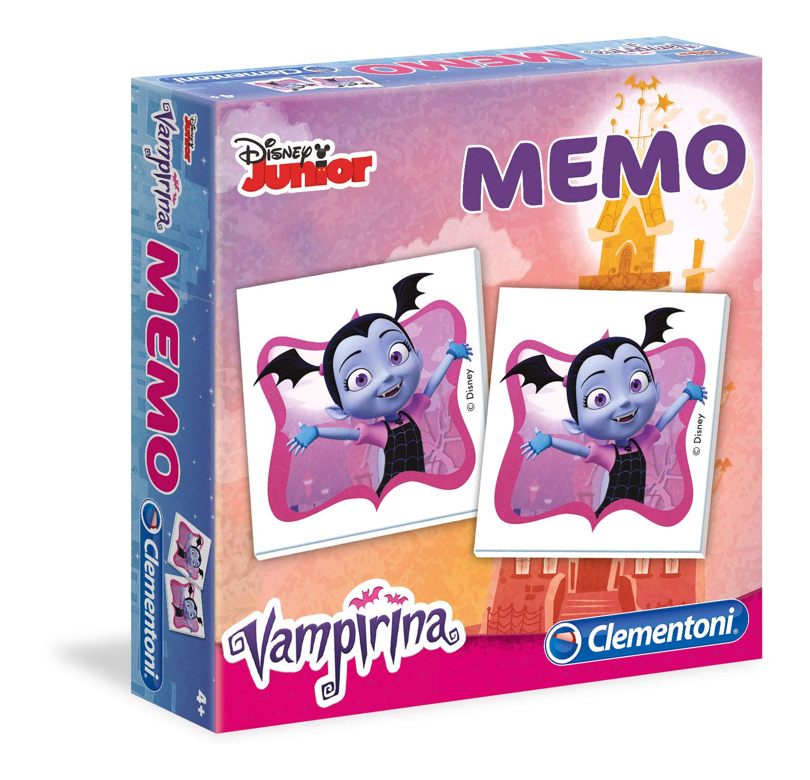 Clementoni - 18026 - Memo - Disney Vampirina - Made in Italy - memory - gioco di memoria bambini 4 anni+, gioco da tavolo