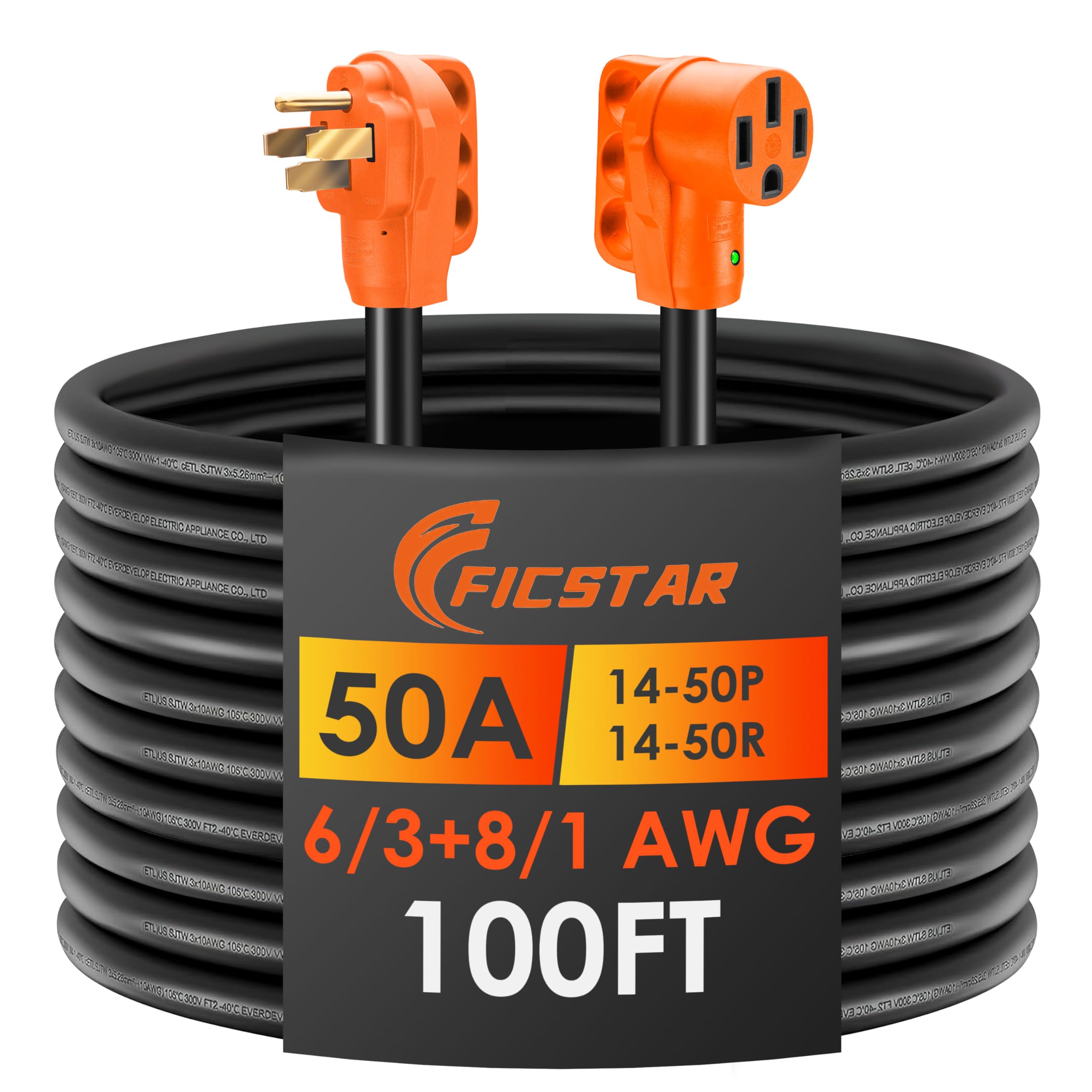 100FT 50 Amp RV Extension Cord Outdoor