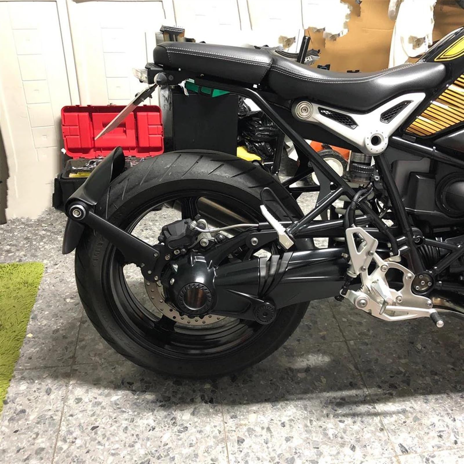 Accessori moto Per R NINE T 9 R NINET Pure Scrambler Racer Urban G S RNINET Parafango posteriore Parafango Paraspruzzi Protezione copertura fango parafango(Nero)