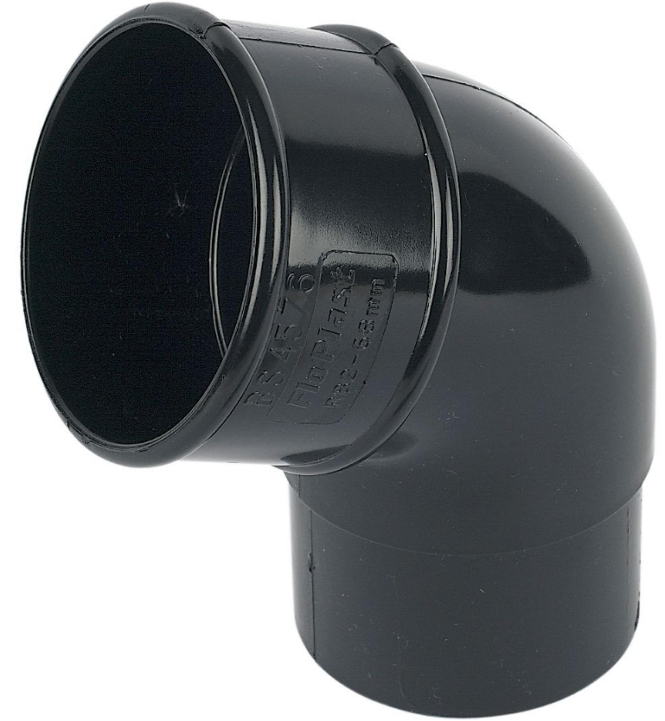 Hi-Cap 68Mm 112 Degree Offset Bend (68Mm 112 Degree Offset Bend) In The Floplast (Black) Guttering Range Gutter:115mm Downpipe: 68 Or 80Mm Select Individual Components As Required