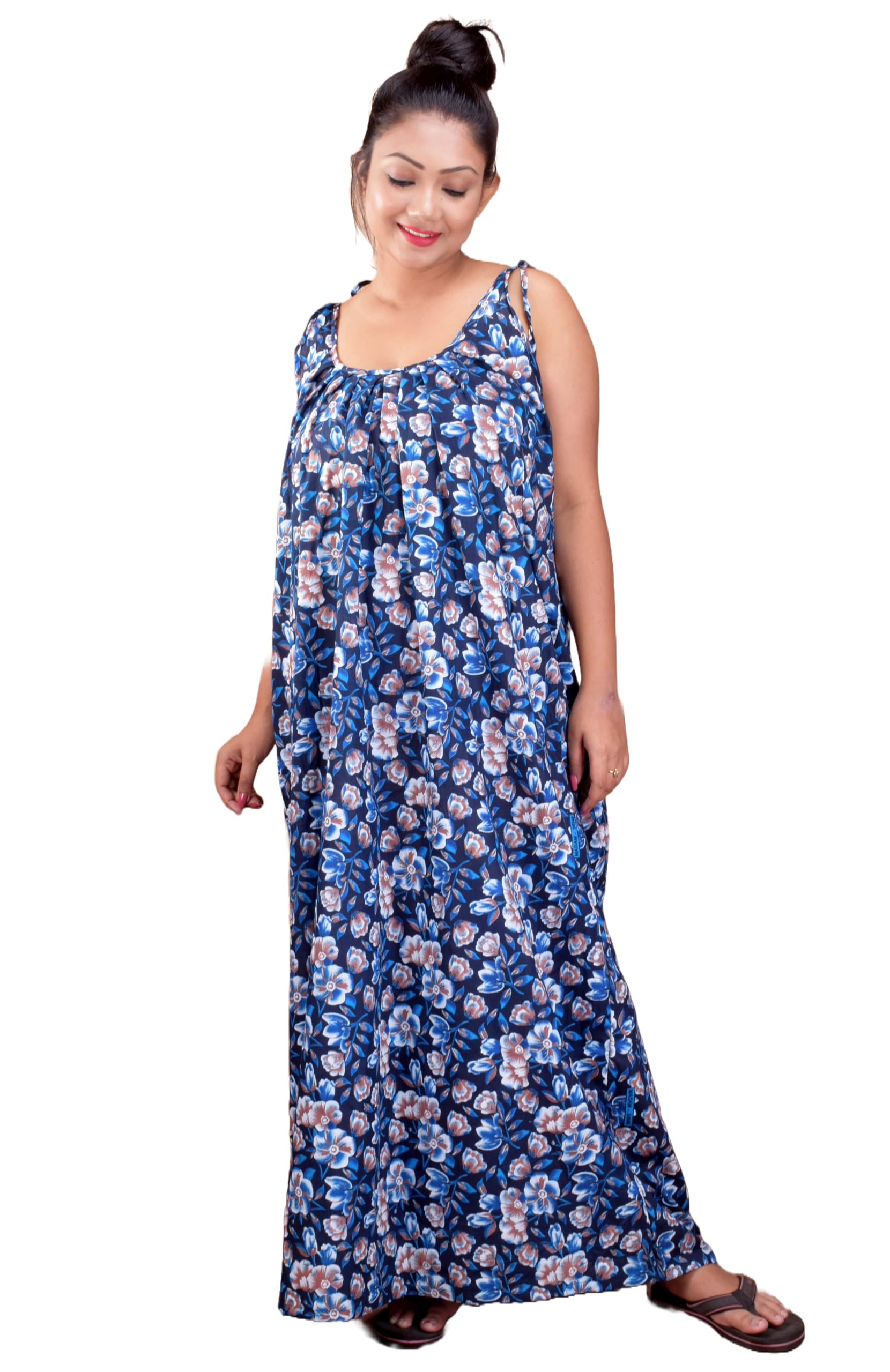 Women's Cotton Size M to 8XL Multi Purpose Nighty/Maternity/Nursing/Patient Nighty-image-29
