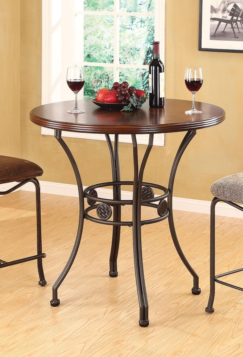 Tavio Collection Bar Table Stand with Bar Table Top Barware Home & Kitchen