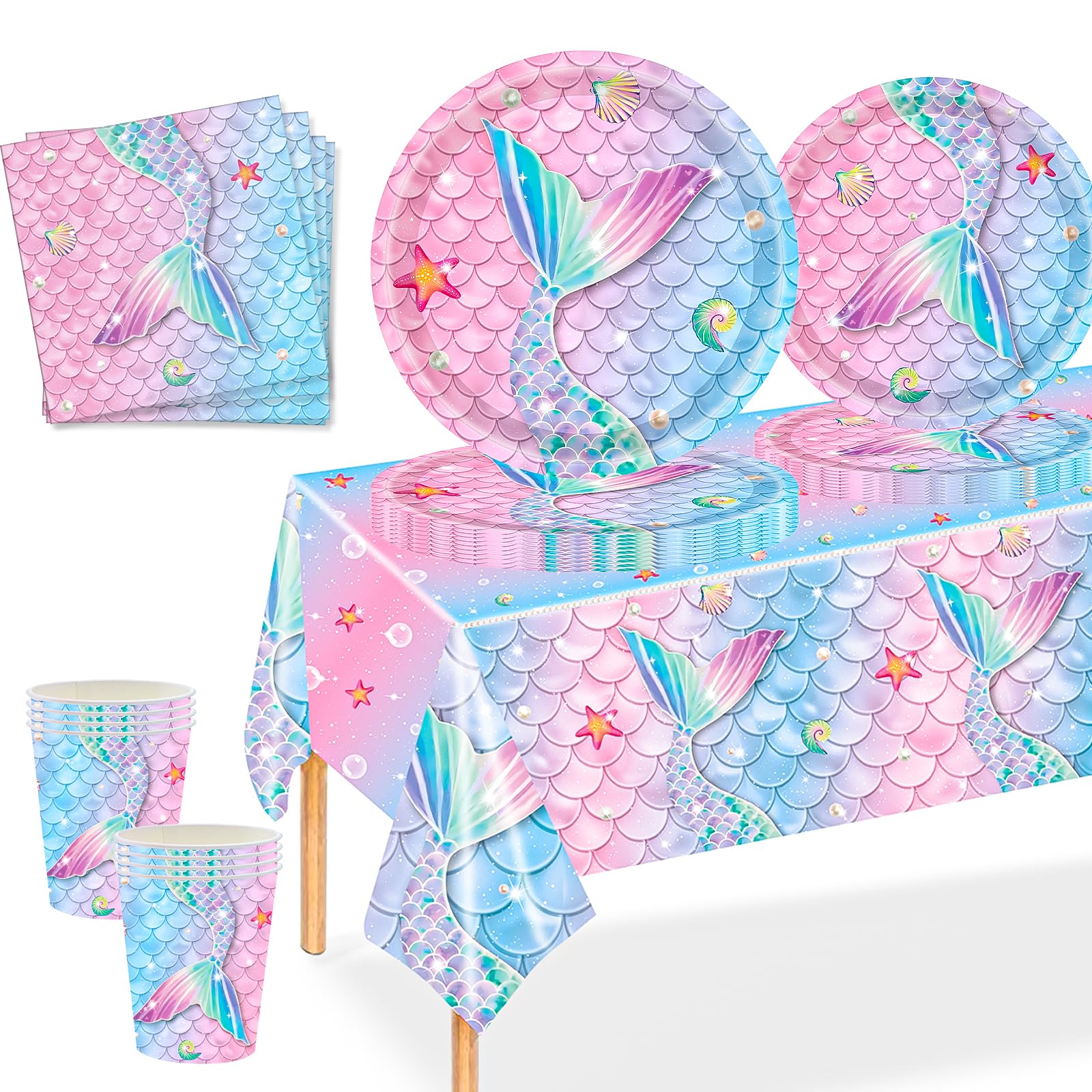 Set Stoviglie Elefante Blu Per Feste - 69 Pezzi Per 16 Ospiti, Tema Baby Shower