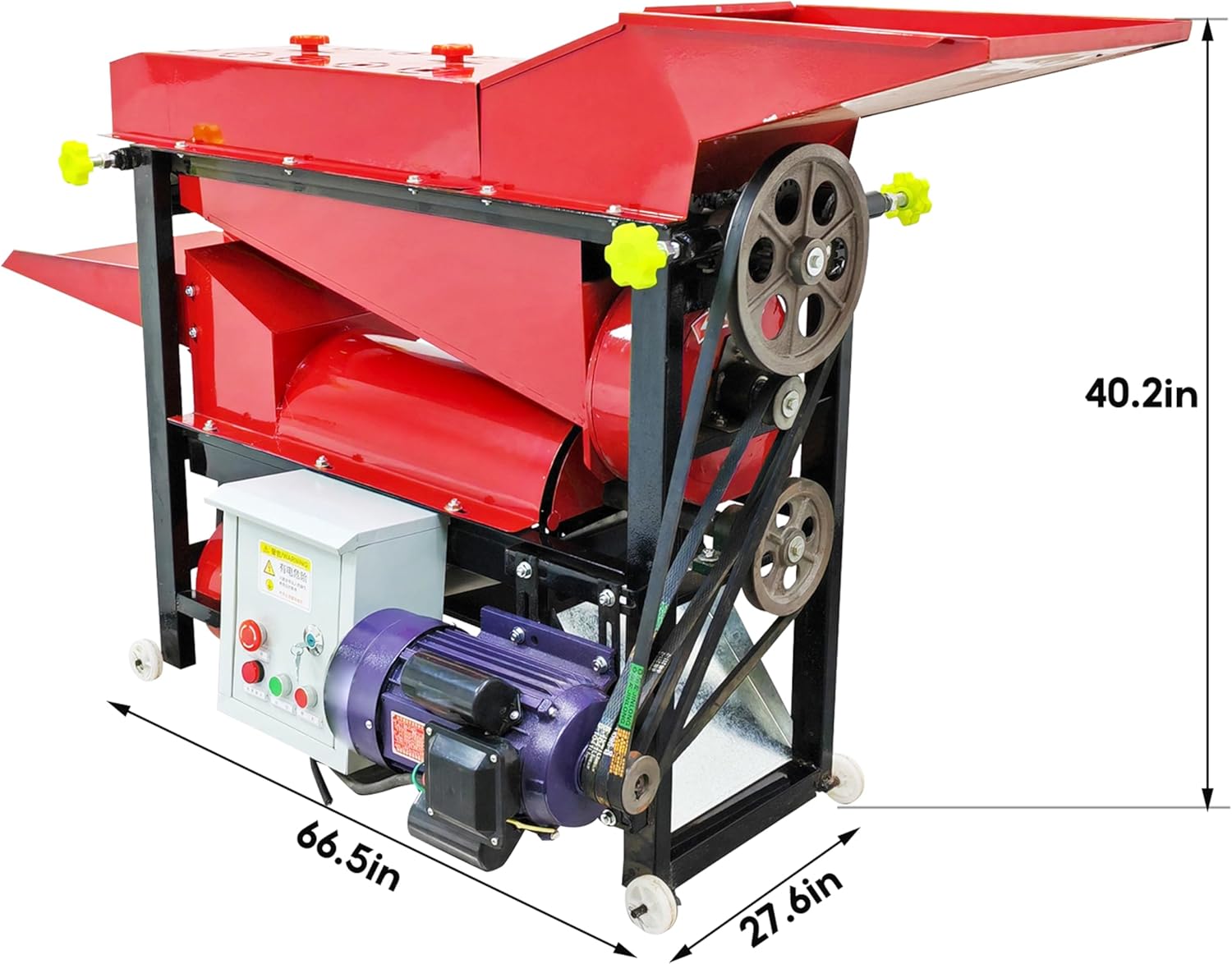 TECHTONGDA Electric Corn Sheller Thresher Peeler Remove Husk Kernels Cob Striper for Dry Wet Corn 220V