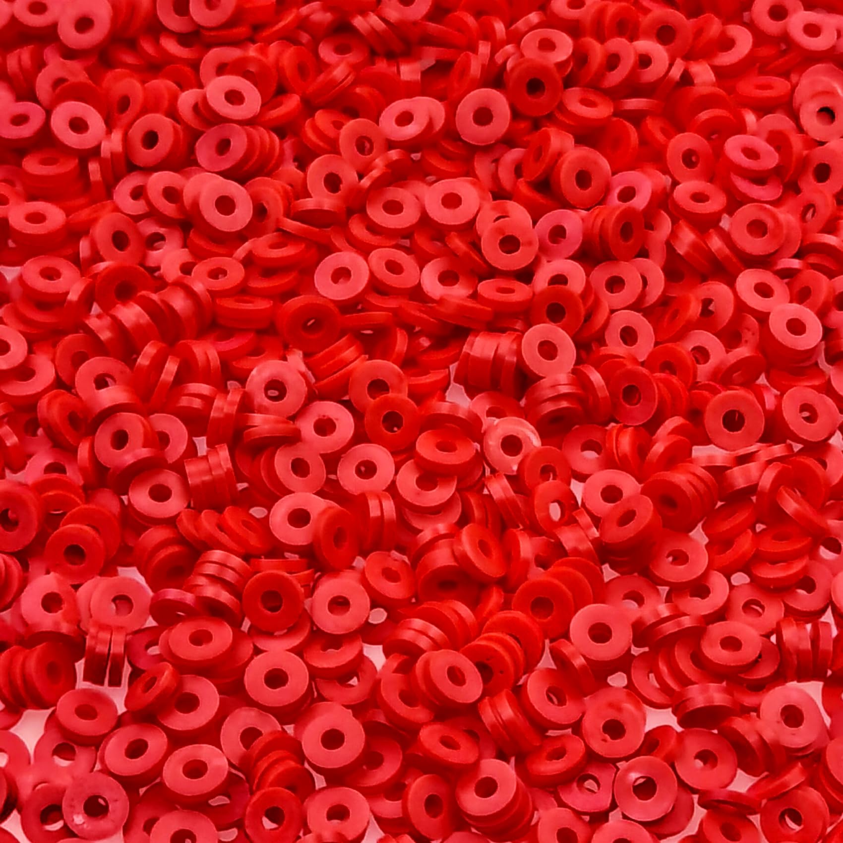 Photo 1 of Amaney Red Heishi Beads 3000pcs 6mm Polymer Clay Beads for Jewelry Making Bracelets Necklace