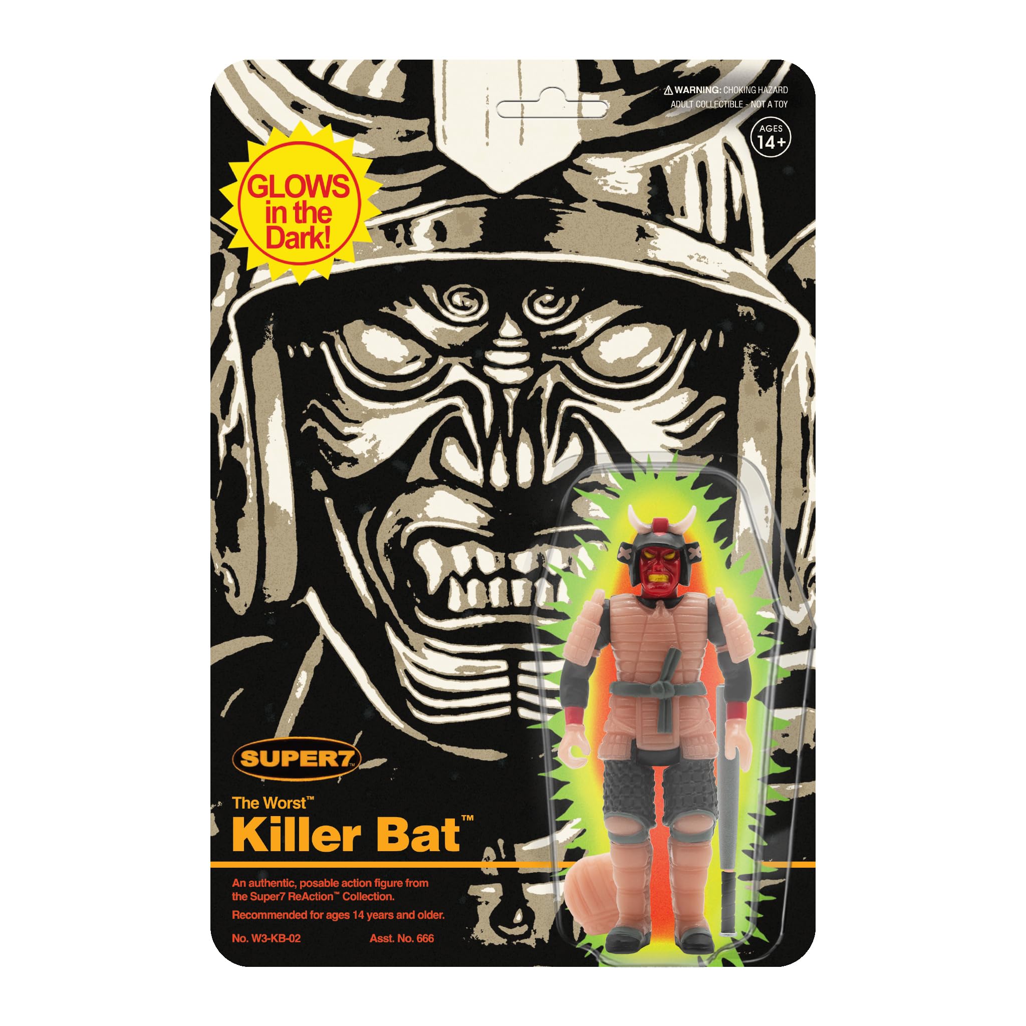 Super7The Worst Killer Bat (Monster Glow) - 3.75" The Worst Action Figure with Accessory Collectibles and Retro Toys