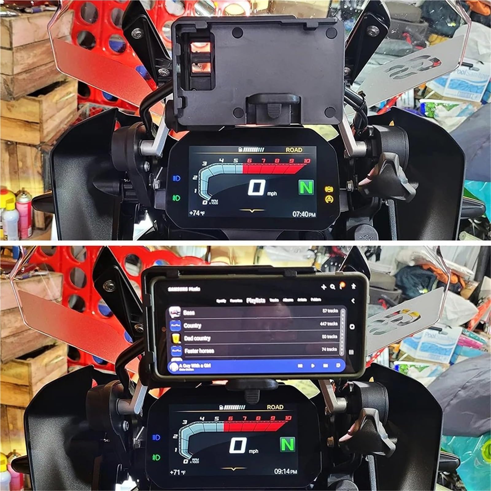 Motocyklowy uchwyt do nawigacji Pasuje do BMW R1200GS F800GS F700GS Pasuje do Honda CRF1000L Uchwyt na telefon Uchwyt nawigacyjny z ładowarką USB Uchwyt na telefon