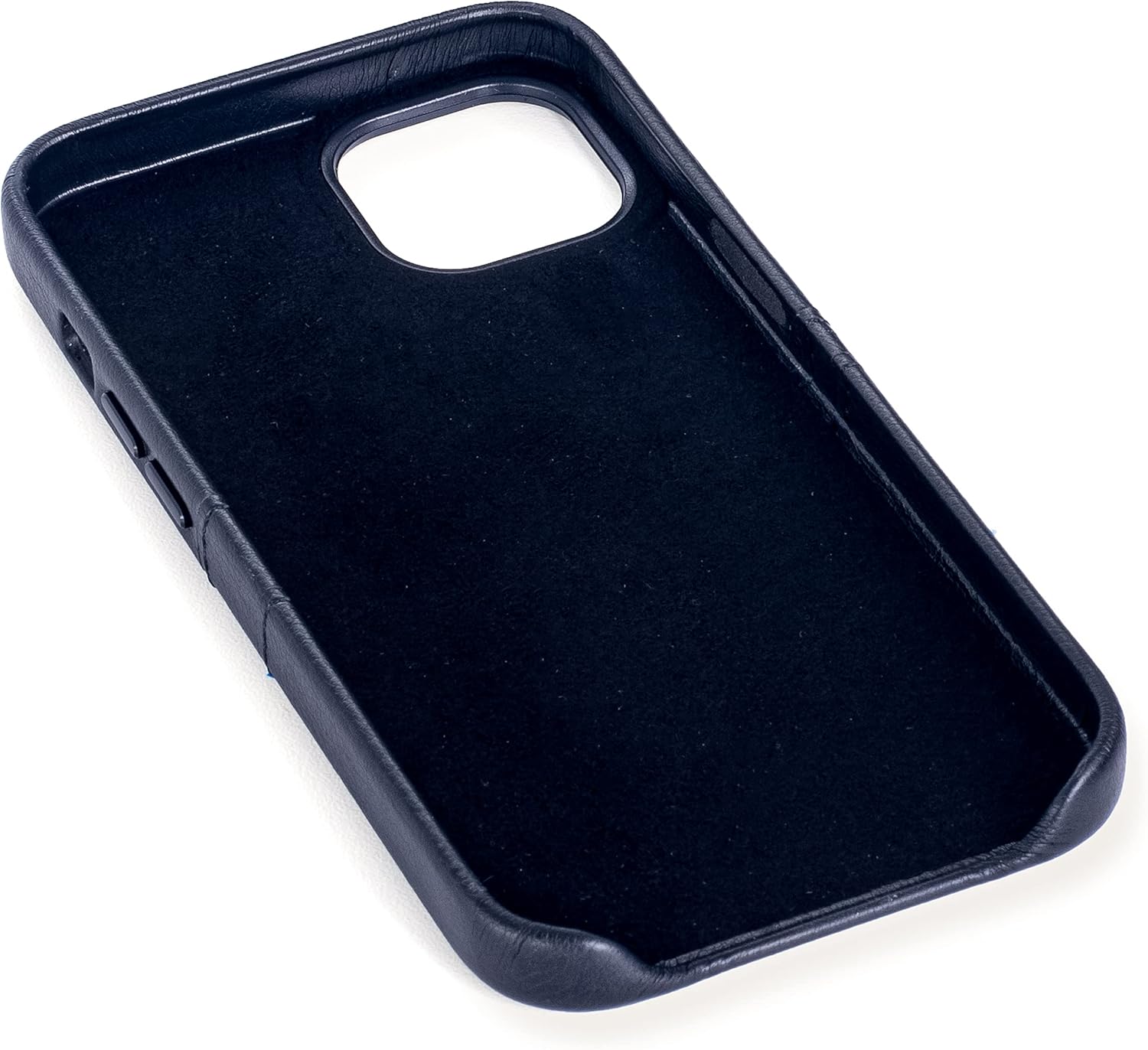 Dockem Wallet Case for iPhone 13 with Built-in Metal Plate for Magnetic Mounting & 2 Credit Card Holder Pockets: Exec M2, Premium Synthetic Leather (6.1" iPhone 13, Black)