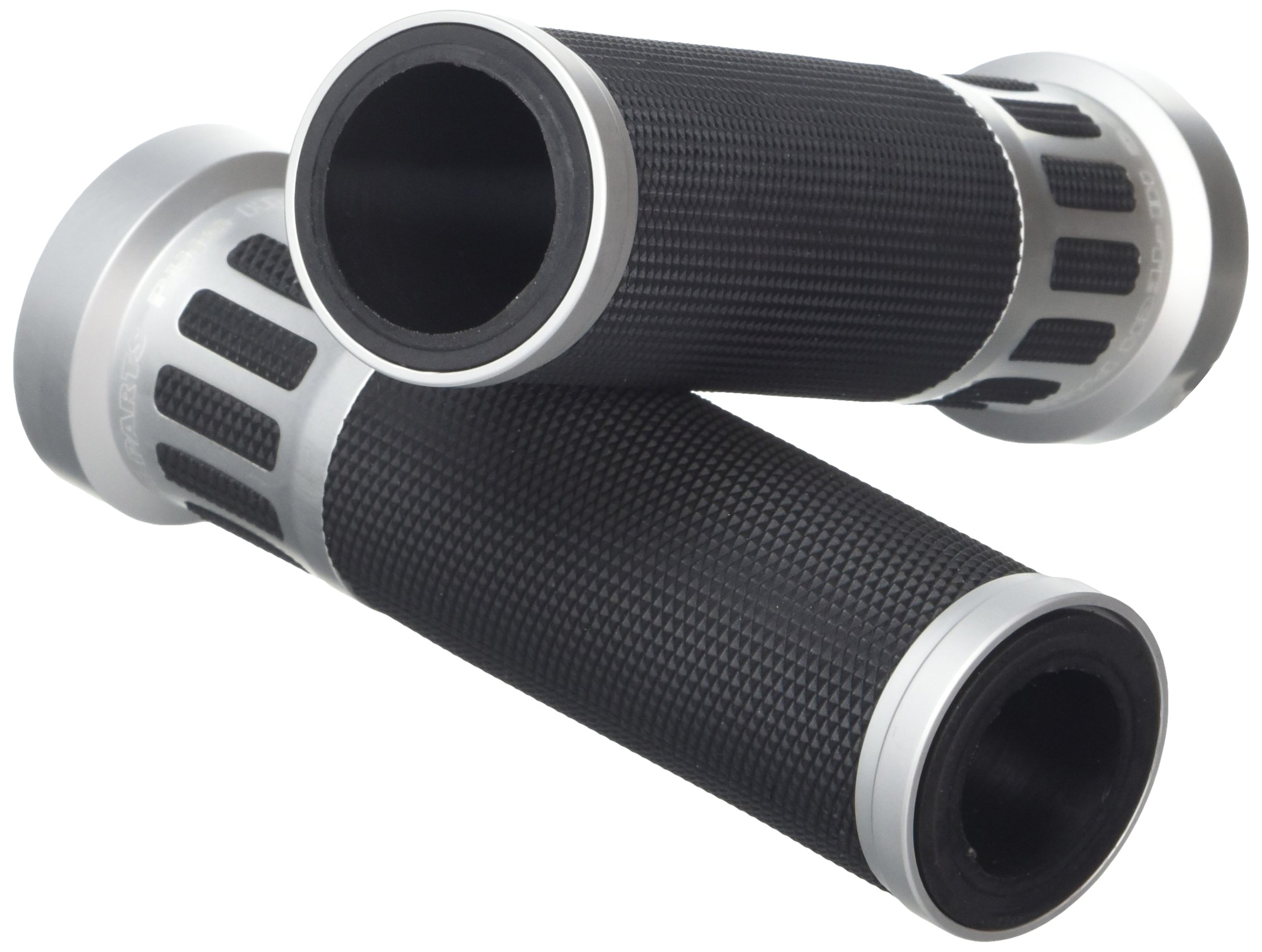 Puig Silver Racing Grips 123mm Length for 22mm Handlebars Universal