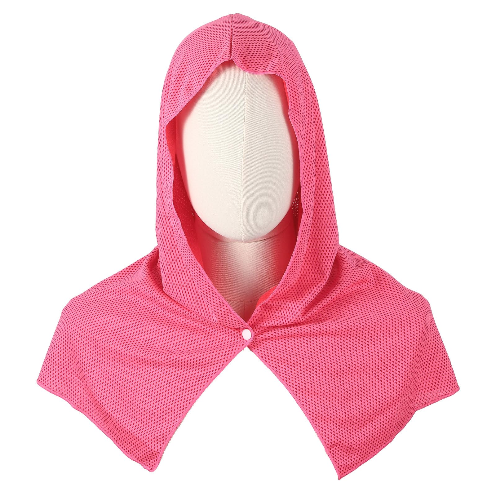 YELARXI Cooling Hoodie Towel, Cooling Towels for Neck and Face Sun Protection Instant Cool Hoodie 1 Pack & Red-Fitting For(Sport/Camping/Work Out/Hot Weather)