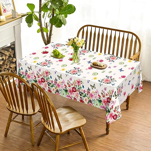 Miniatura 250 de CC HOME 1 pieza de mantel de plástico para fiesta de los 90 de 54 x 87 pulgadas de largo, mantel vintage retro de los 90 de hip hop, tema de 1990