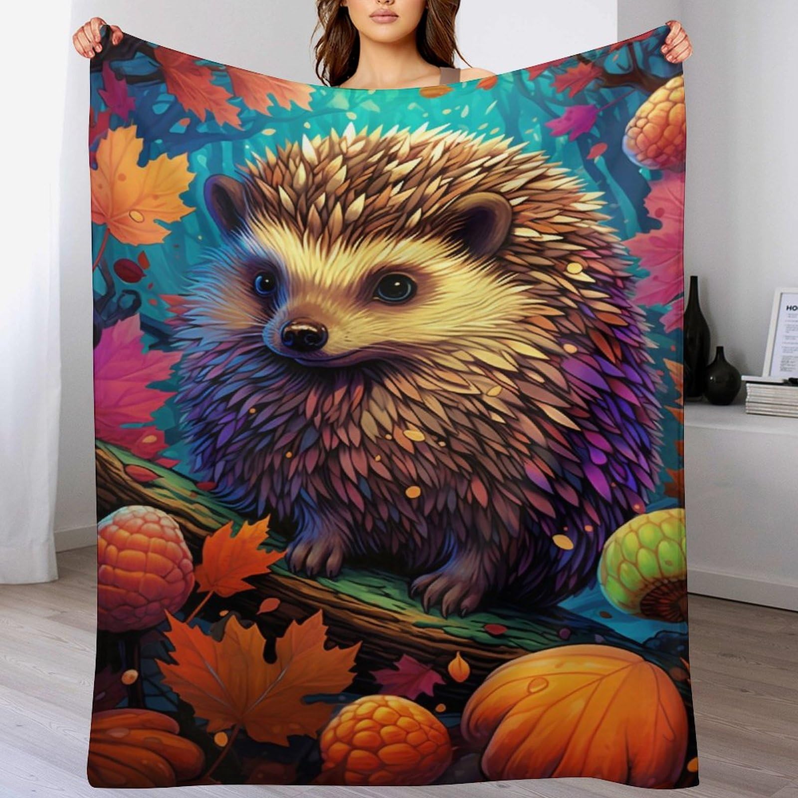 Manta de erizo suave de 130x150 cm para las cuatro estaciones