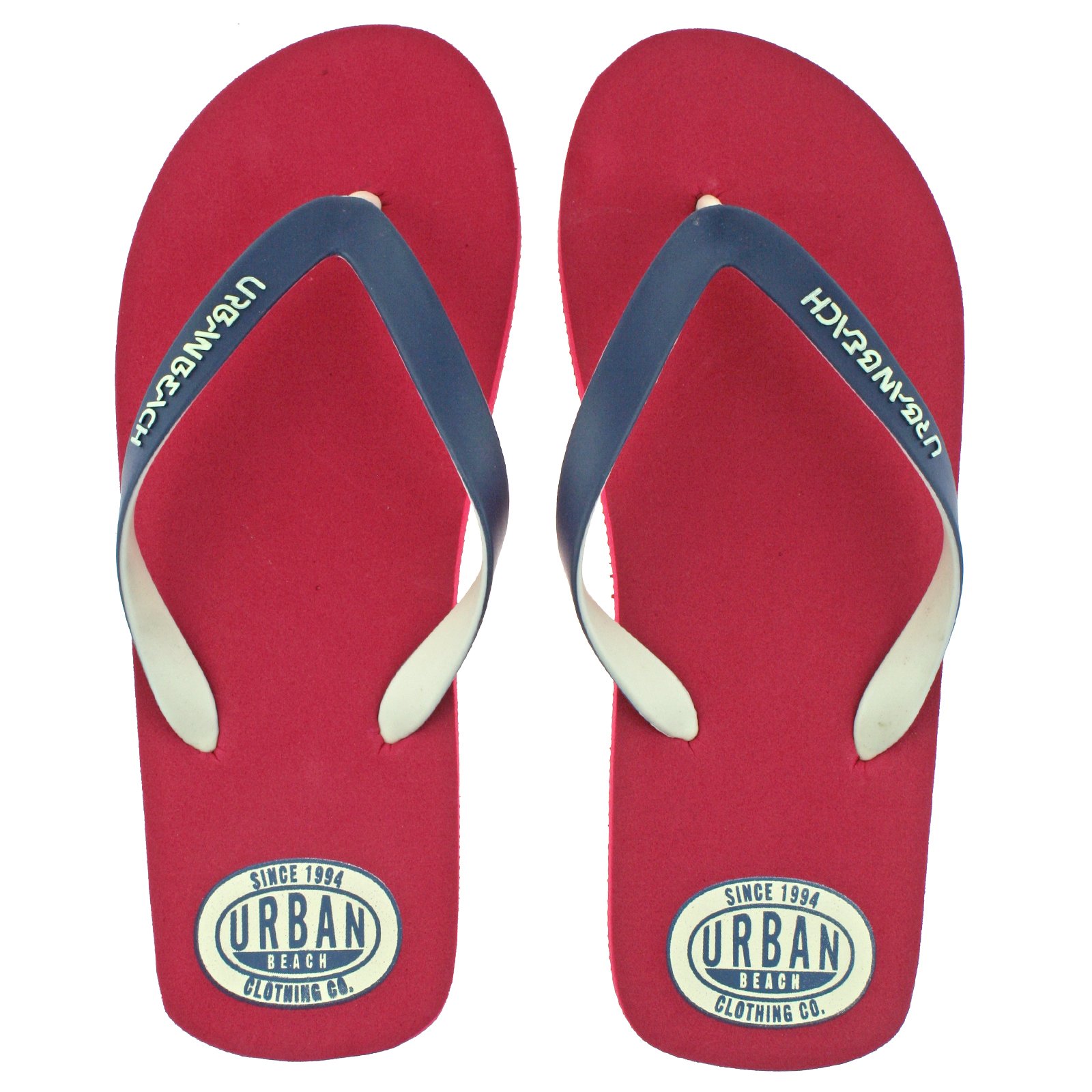 Urban BeachMens AMOCO Grey Toe Post FLIP Flops Pool Beach Sandals -UK