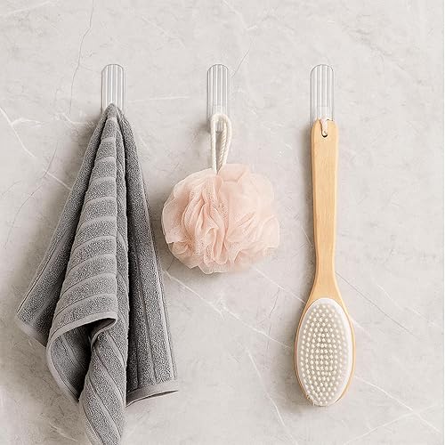 Miniatura 5 de 11 ganchos adhesivos transparentes para colgar, ganchos adhesivos acrílicos para colgar ganchos de pared resistentes, ganchos transparentes